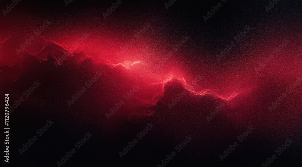 Poster deep red black gradient abstract background with fluid motion and textured glow