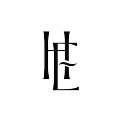HE monogram logo design letter text name symbol monochrome logotype alphabet character simple logo