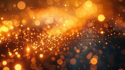 Shimmering Golden Particles: A Magical Winter Evening Event