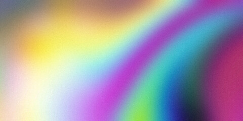 Vibrant color gradient grainy background. Abstract smooth purple pink orange color grainy gradient shaped backdrop design, noise texture background.