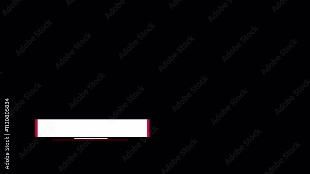 Poster modern red and white lower third animation title and subtitle. lower third templates for video edito