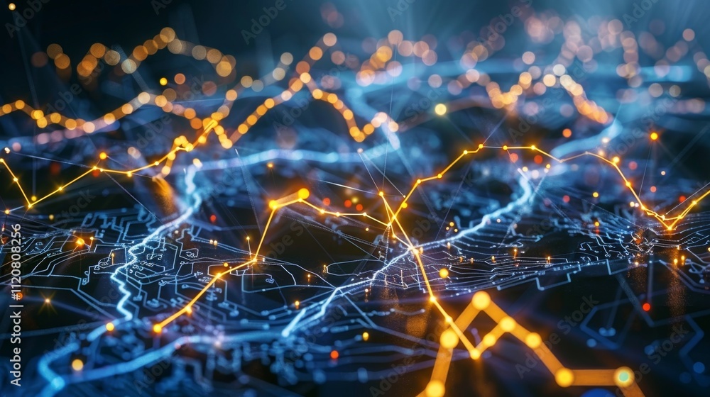 Poster a collection of lightning rods forming a web illustrating how blockchain connects and empowers indiv