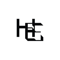 Obraz premium HE monogram logo design letter text name symbol monochrome logotype alphabet character simple logo