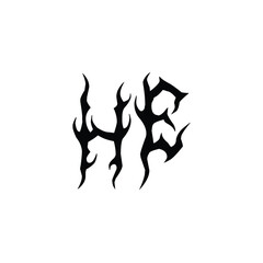 HE monogram logo design letter text name symbol monochrome logotype alphabet character simple logo