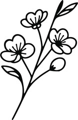 black and white flower