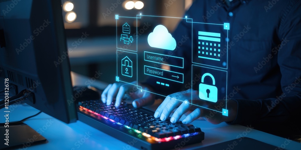 Poster cybersecurity and cloud computing technology