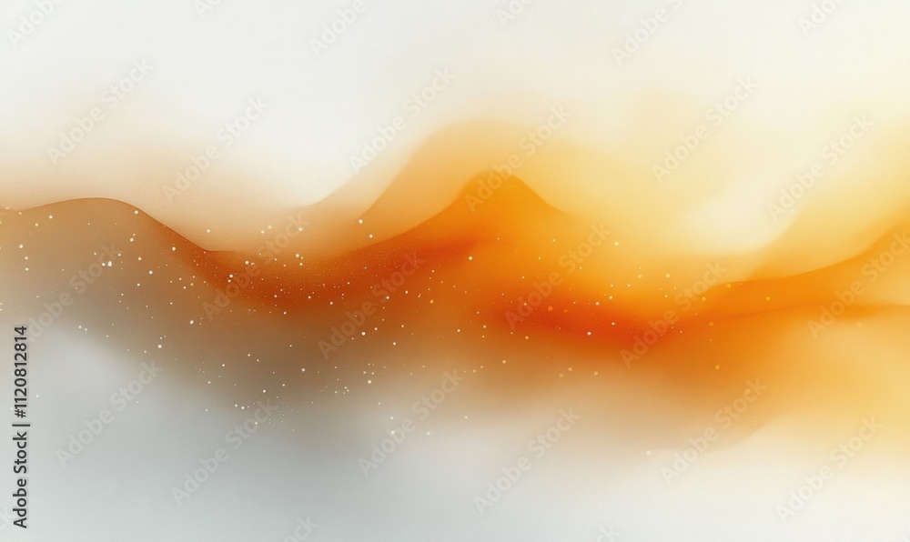 Poster warm abstract background with orange yellow gradient soft dreamy bokeh effect fluid shapes