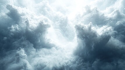 Soft Wispy Light Blue Clouds: A Calming Abstract Springtime Texture