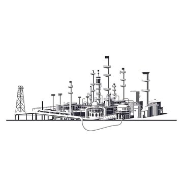 recommend clip art: oil refinery plant