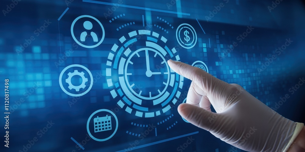 Poster technological time management and productivity concepts