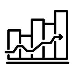 bar chart Line Icon