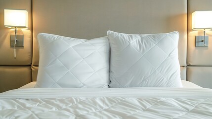 Sleep White Pillow Isolated on White Background, Soft and Plush, Ready to Provide Comfort for a Restful Slumber.