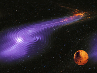mars planet in space