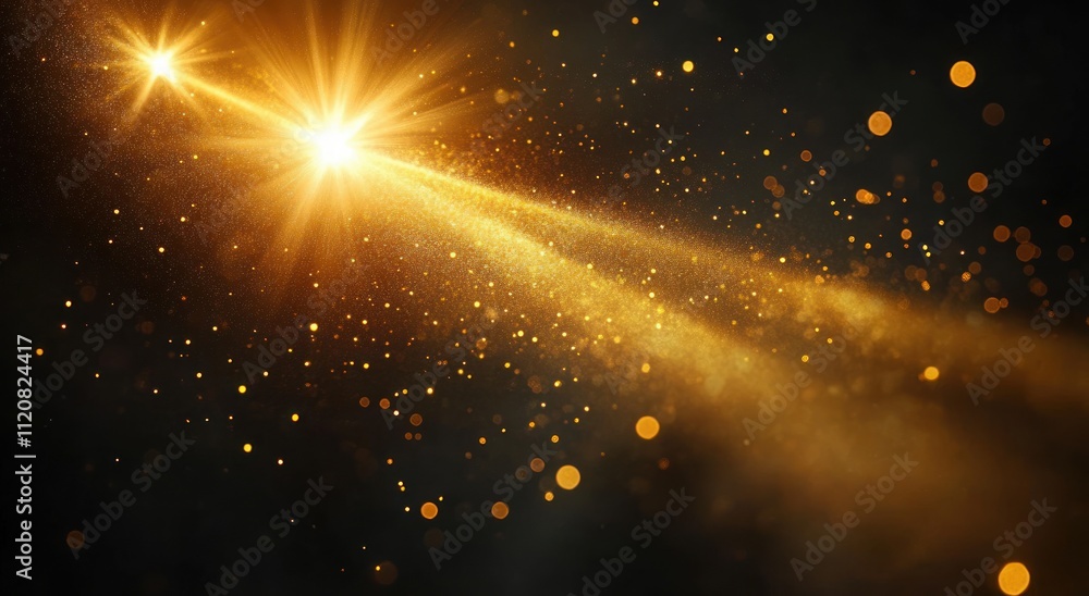 Poster sunlight burst abstract expressionism radiant light effects golden rays shimmering glow dynamic move