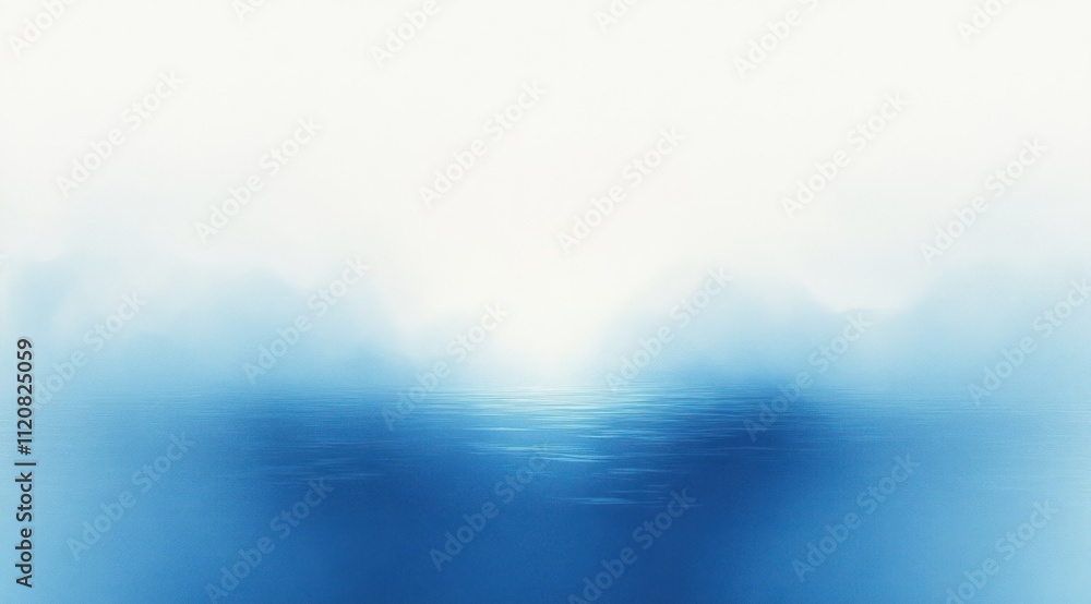 Poster calming blue and white abstract gradient with soft light texture and smooth transitions