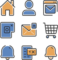 Web symbol set. Site set symbol vector. for PC and versatile