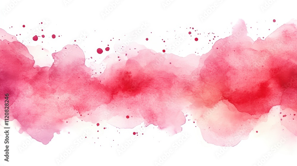 Poster abstract red watercolor background with fluid texture and soft edges for artistic and decorative pur