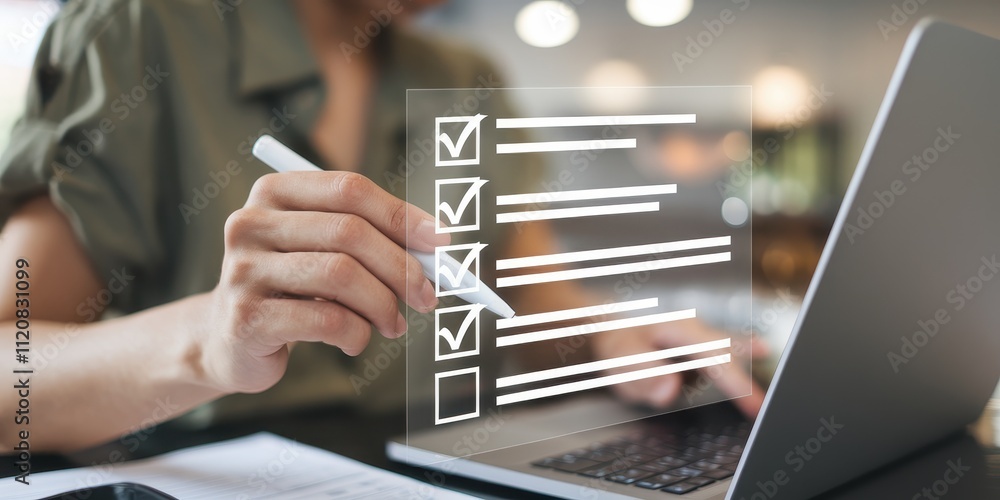 Poster comprehensive checklist: streamlining tasks and ensuring productivity