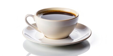 Obraz premium Coffee cup isolated on white background, coffee, cup, isolated, white background, mug, drink, beverage, ceramic, hot, morning
