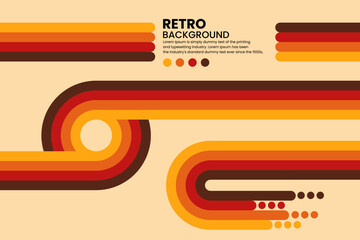 retro vintage color style background template vector