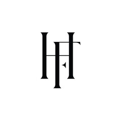 HF monogram logo design letter text name symbol monochrome logotype alphabet character simple logo