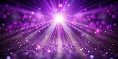 Purple light beams illuminating through the darkness with a beautiful bokeh effect in the background, purple, light beams, bokeh