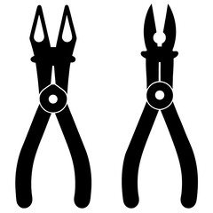 Plier vector set with different view and position  vector art illustration