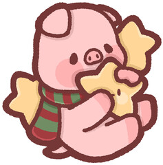 Hugging a star - pig