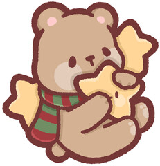 Hugging a star - grizzly bear