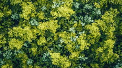 Lush green lichen and foliage covering the forest floor in a northern swamp showcasing ecological diversity and natural beauty.