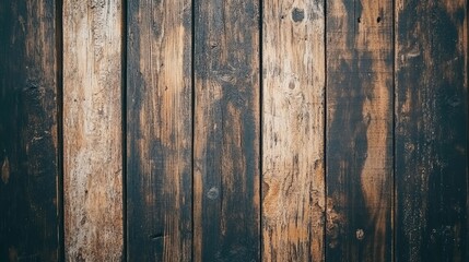 Naklejka premium Textured rustic wooden planks with a weathered finish creating a vintage and grunge aesthetic ideal for various design applications