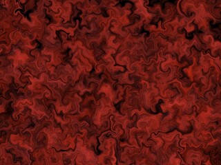 Abstract red and black marbled texture background with swirling patterns.