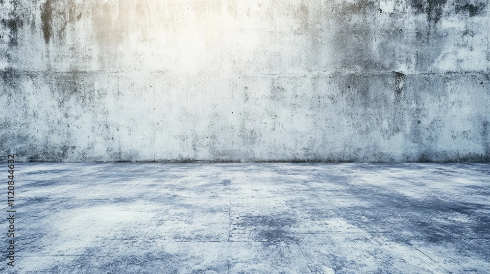 Aufkleber Grunge textured background with concrete wall and floor suitable for various design projects and artistic applications