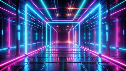 Futuristic neon flow in abstract motion, neon, futuristic, abstract, motion, vibrant, colorful