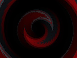 Abstract dark background with a swirling red and black pattern.