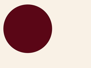 Simple abstract background featuring a large maroon circle on an off-white background.