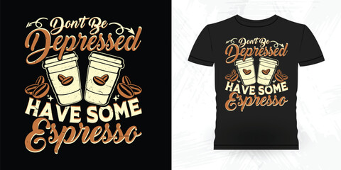 Funny Coffee Artists Retro Vintage Coffee Barista T-shirt Design