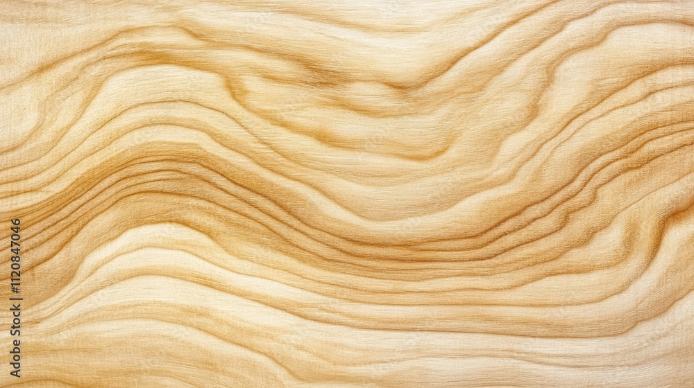 Aufkleber Natural wood grain texture with smooth wavy patterns ideal for backgrounds or design elements in various creative projects