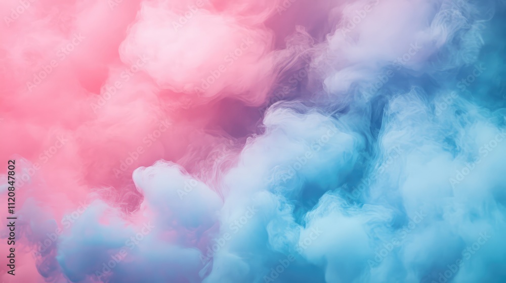 Aufkleber Soft gradient background with blue and pink hues creating a dreamy and atmospheric effect suitable for various design projects.