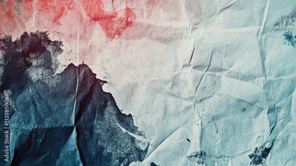 Aufkleber Textured vintage paper background with grunge effect featuring muted colors and crumpled surfaces for creative design projects.