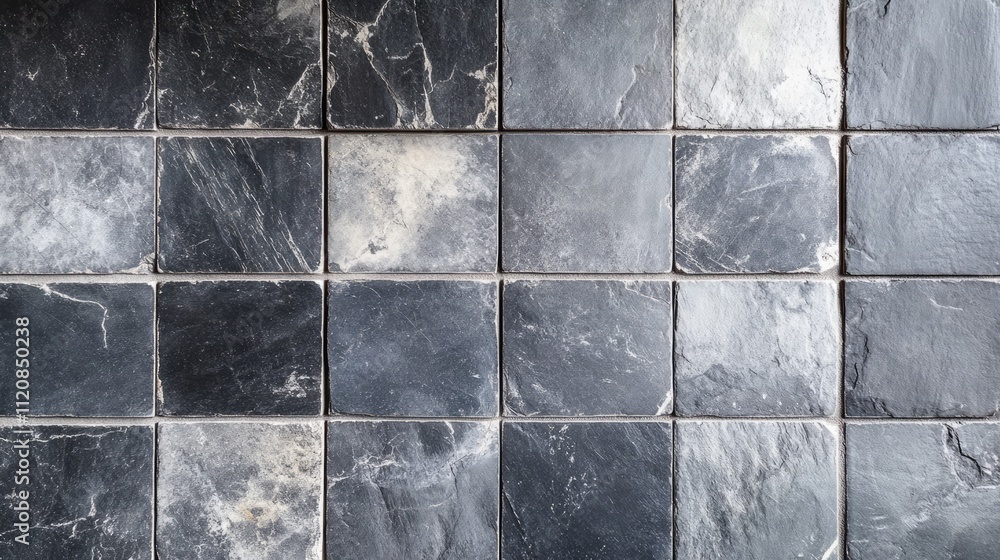 Poster gray slate tile flooring texture seamless background for interior design and architectural applicati