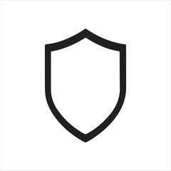 Shield silhouette vector icon design whit a white background.