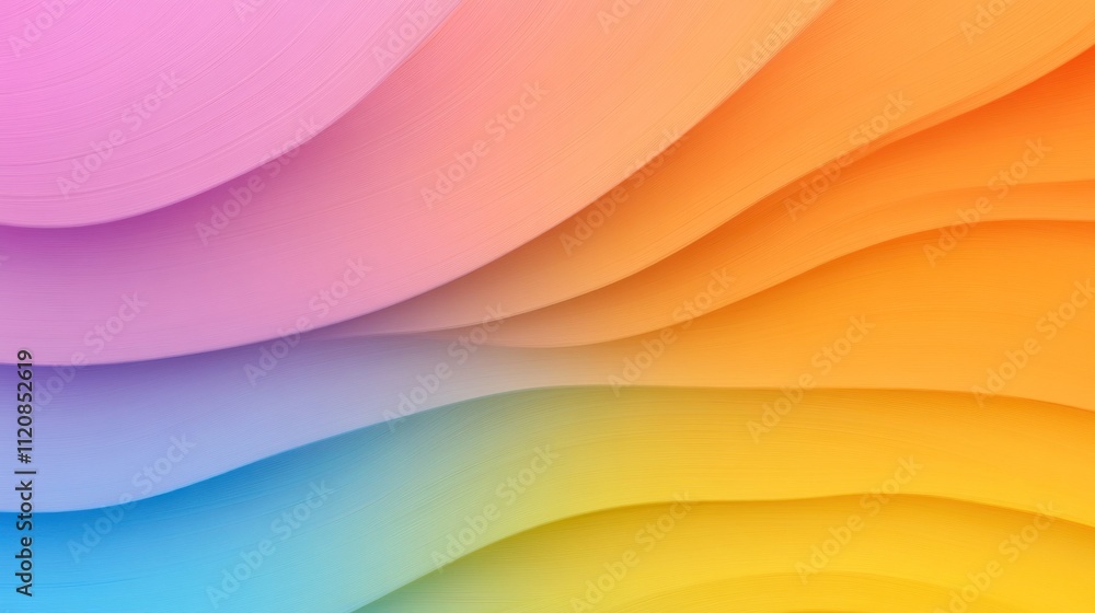 Poster abstract waves of color in a gradient design.