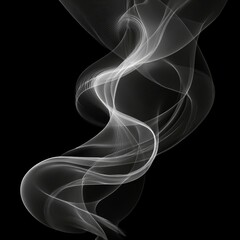 Unique Transparent Smoke Isolated in Black Background