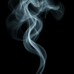 Unique Transparent Smoke Isolated in Black Background