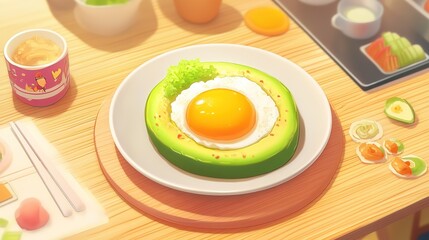 Cooked Avocado and Egg Delight - Healthy and Flavorful Breakfast