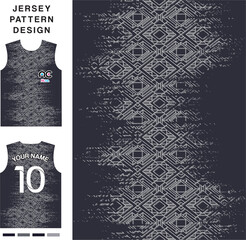 Abstract concept vector jersey pattern template for printing or sublimation sports uniforms football, volleyball, basketball, e-sports, cycling and fishing. Pattern jersey printing.