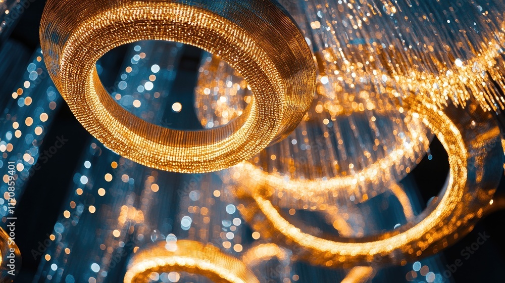 Poster elegant chandelier light design creating a luxurious ambiance in a contemporary architectural space 