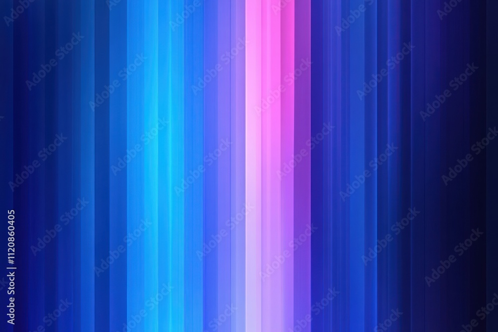 Poster blue gradient vertical stripes minimalist abstract digital art with transparent background