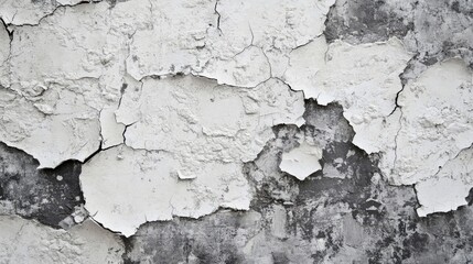 Fototapeta premium Worn Grey Stucco Wall with Cracked Texture Retro Vintage Abstract Surface Background for Design and Decoration Use